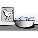 download Eggs clipart image with 180 hue color