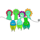 download Flower People clipart image with 45 hue color