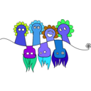 download Flower People clipart image with 135 hue color