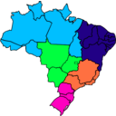 download Colored Map Of Brazil clipart image with 135 hue color