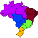 download Colored Map Of Brazil clipart image with 225 hue color
