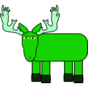 download Cartoon Moose Remix clipart image with 90 hue color