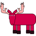 download Cartoon Moose Remix clipart image with 315 hue color