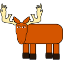 download Cartoon Moose Remix clipart image with 0 hue color