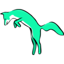 download Leaping Red Fox clipart image with 135 hue color