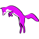download Leaping Red Fox clipart image with 270 hue color