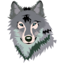 download Wolf clipart image with 135 hue color