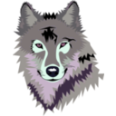 download Wolf clipart image with 270 hue color