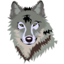download Wolf clipart image with 0 hue color