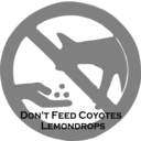 download Dont Feed Coyotes Lemondrops clipart image with 180 hue color
