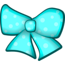 download Bowknot clipart image with 180 hue color