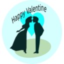 download Happy Valentine clipart image with 180 hue color