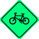 download Roadsign Watch For Bicycles clipart image with 90 hue color