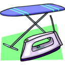 download Ironing Board And Iron clipart image with 90 hue color