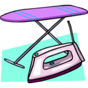 download Ironing Board And Iron clipart image with 135 hue color