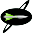 download 1950s Rocket Ship clipart image with 90 hue color