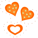 Valentine Orange Hearts