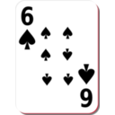 download White Deck 6 Of Spades clipart image with 315 hue color