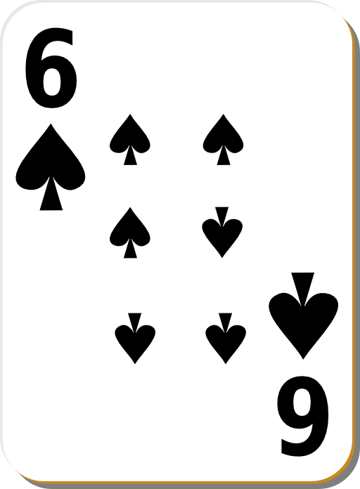 White Deck 6 Of Spades