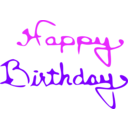 download Happy Birthday clipart image with 270 hue color