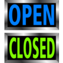 download Open And Closed Signs clipart image with 90 hue color