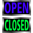 download Open And Closed Signs clipart image with 135 hue color