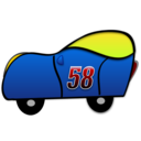 download 2d Blue Funny Car clipart image with 0 hue color