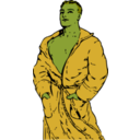 download Man In Bathrobe 2 clipart image with 45 hue color