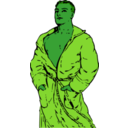 download Man In Bathrobe 2 clipart image with 90 hue color