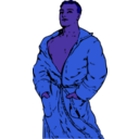 download Man In Bathrobe 2 clipart image with 225 hue color