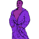 download Man In Bathrobe 2 clipart image with 270 hue color