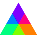 download Triangle Rgb Mix clipart image with 270 hue color