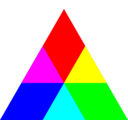 download Triangle Rgb Mix clipart image with 0 hue color