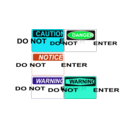 download Do Not Enter Signs clipart image with 135 hue color