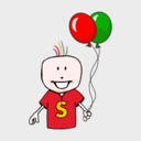 download Boy With Balloons clipart image with 0 hue color