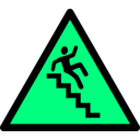 download Caution Stairs clipart image with 90 hue color