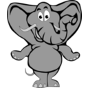 download Elephant clipart image with 90 hue color