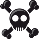 download Skull clipart image with 0 hue color
