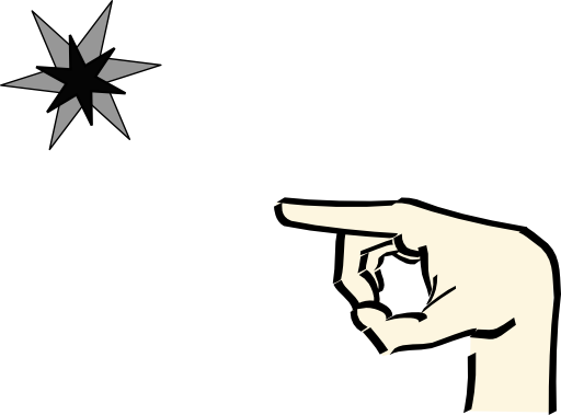 Hand Pointing At Star 2