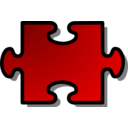 download Red Jigsaw Piece 02 clipart image with 0 hue color