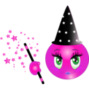 download Witch Girl Smiley Emoticon clipart image with 270 hue color