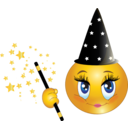 download Witch Girl Smiley Emoticon clipart image with 0 hue color