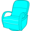 download Lounge Chair Red clipart image with 180 hue color