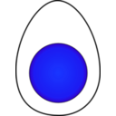 download Hard Boiled Egg clipart image with 180 hue color