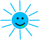 download Funny Sun Face Cartoon clipart image with 135 hue color