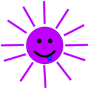 download Funny Sun Face Cartoon clipart image with 225 hue color