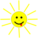 Funny Sun Face Cartoon