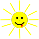 download Funny Sun Face Cartoon clipart image with 0 hue color