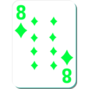 download White Deck 8 Of Diamonds clipart image with 135 hue color