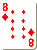 White Deck 8 Of Diamonds